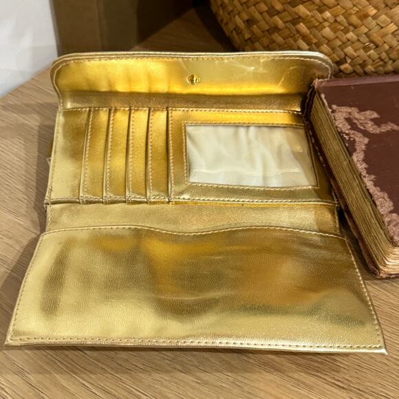 WHITING & DAVIS Vintage Gold Mesh Clutch Flap Wallet - Picture 5 of 7